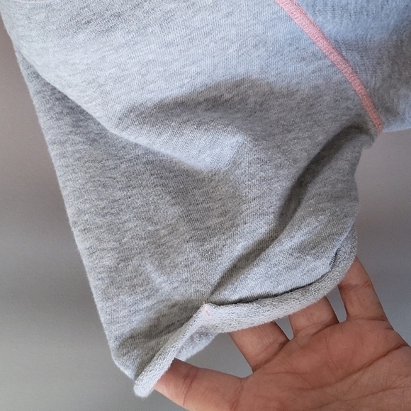 Maurices mixed material heather gray and hot coral colored sheer back tee - Picture 9 of 15